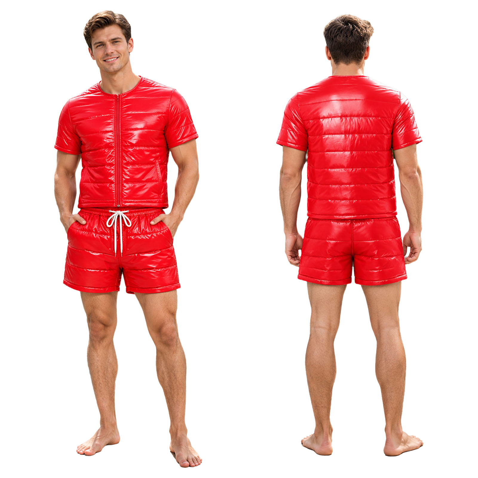 Hiking - Men Quilted Puffer Padded Waterproof Outfit